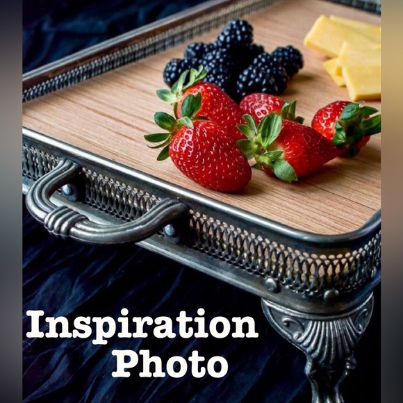 Vintage silver plated metal casserole dish holder chafing dish frame stand - Picture 16 of 16